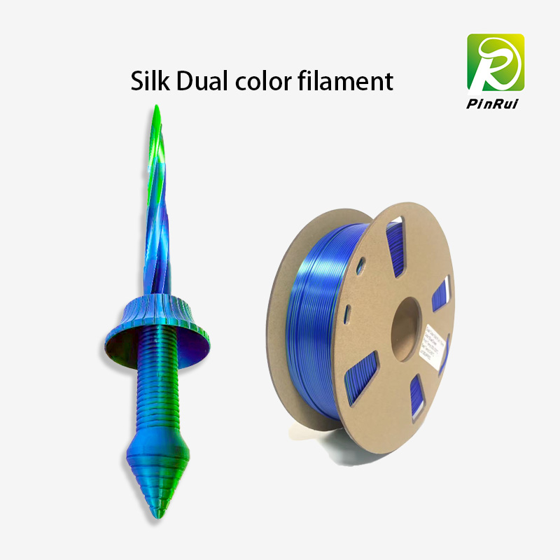 Два цвета в нити двойной цветной шелковой нить для 3D -принтера горячая нить Pinrui